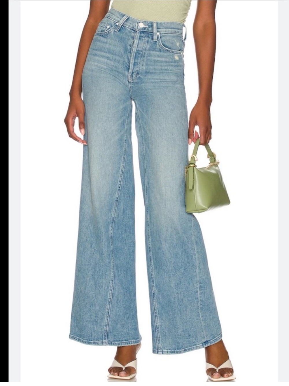 MOTHER The Enchanter Wide Leg Jeans in Party of One Size 28